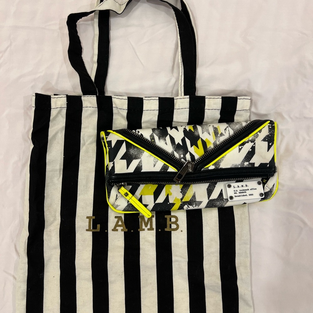 Y2K New! L.A.M.B. Monochrome Graphic Bag